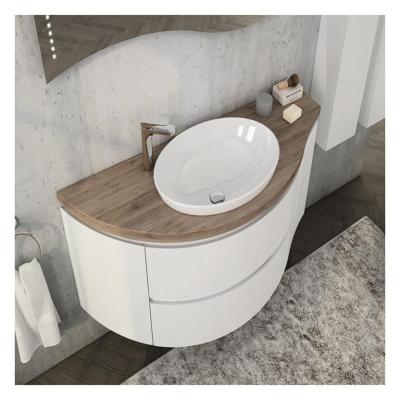 China Modern Floating Sink Vanity Cabinet with High Grade Bathroom Sink and Plywood Carcase for sale