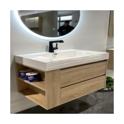 China Hotel Bathroom Furniture Custom Size Waterproof Vanity Floor Mounted and Space-saving for sale