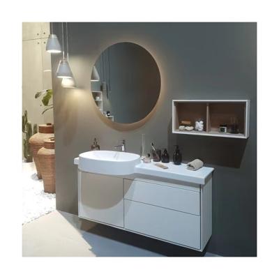 China Transform Your Bathroom with Floating Vanity Cabinets and LED Touch Illuminate Mirror for sale