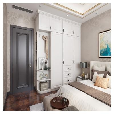 Chine Villa porte coulissante Armoire en bois blanc Taille personnalisée pour les meubles de chambre moderne à vendre