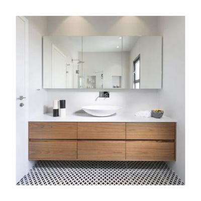 Cina Modern Round Led Mirror Sliding Solid Wood Cabinet Combo Bagno Lavabo con Materiali in vendita