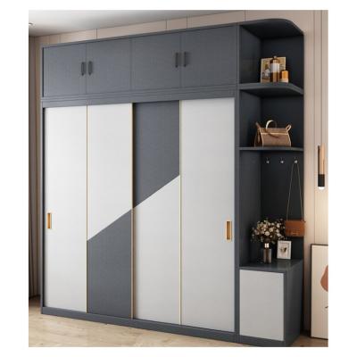 China Single Door Cloth Hanging Design DIY Designer Wardrobe For Clothes in a Modern Villa for sale