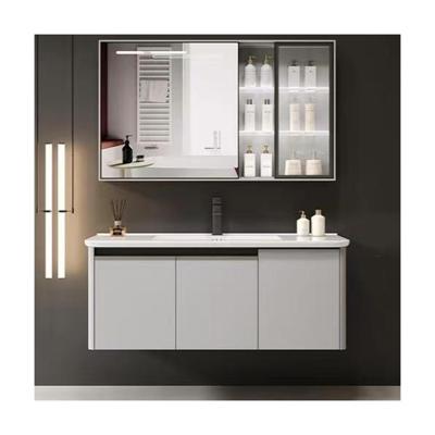 China Apartment Vanity Set with Sink Modern 30 Inch Custom Wash Basin and Floating Cabinet for sale