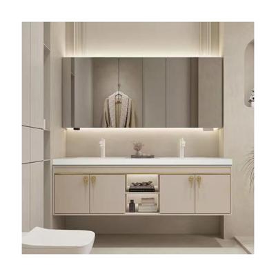 China Modern Bath Set Organizer with 30 Inch Floating Vanity Cabinet and Handle-Free Design for sale