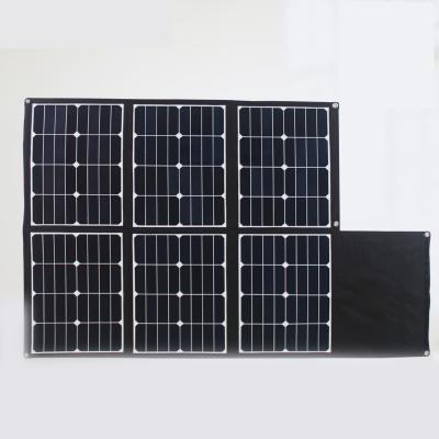 China Polyester China Factory Direct Sale 60W 80W 100W 120W 150W 12V Polyester Folding Foldable Solar Cell Solar Panel for sale