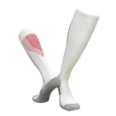 China Able Men's Breathable Sports Custom Logo Crew Anti Slip Football Soccer Grip Sports Breathable Compression Socks for sale