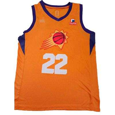 China New High Quality Various Style Mesh Basketball Jersey Embroidered Breathable Season Basketball Sports Wear #22 Basketball Uniform for sale