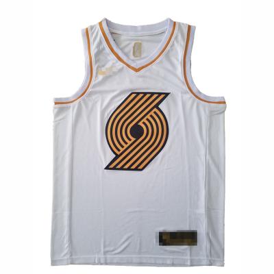 China Breathable Basketball Mccollum#3 Lillard 0# Anthony 00# Portland Team Basketball Jersey Embroidered Mesh Basketball Uniform Wear for sale