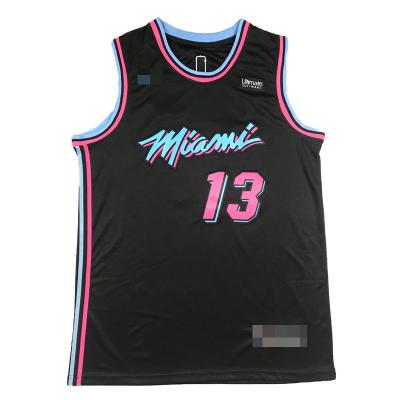 China Classic Embroidered Mesh Breathable Mesh Sports Wear Basketball Jersey #13 Adebayo Butler #22 Wade#3 Miami Basketball Uniform for sale