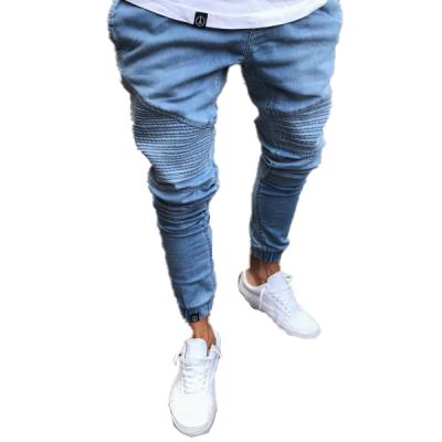 China Color Fade Proof Mens Classical Stacked Jeans High Waist Denim Pants High Street Style Thin Jeans For Male for sale