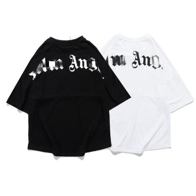 China QUICK DRY Pure Cotton Oversized Loose Short Sleeve T-shirt Letter Print Hip Hop Style Men's T-shirts for sale