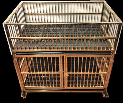 China Modular Breathable Black Outdoor Wooden Dog Kennel 128X74X106=50 Iron Dog Cage02-XL for sale