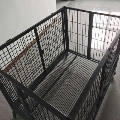 China Iron Dog Pen Black 108*70*78=43 Large Size Breathable Hot Selling Dog Kennel For Pet Store for sale