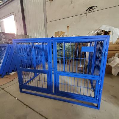 China Viable blue heavy duty dog ​​kennel colorful iron dog cage03-L 43*30*31inch for sale