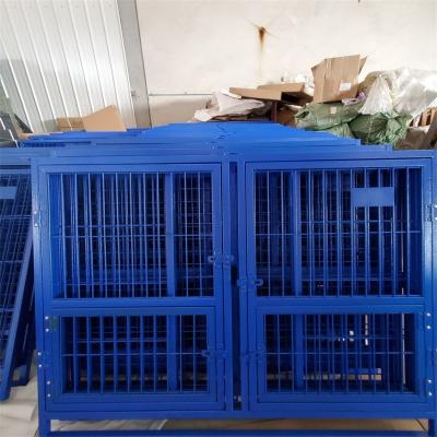 China Breathable iron cage-04-M colorful fence dog cage double wire 95X65X76=37