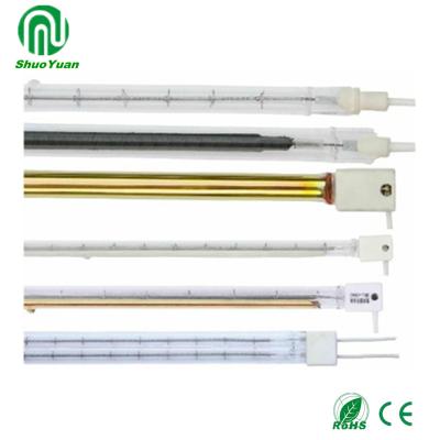 China 2000w quartz tube quartz glass heater element r7s halogen infrared radiant heating lamp for sale