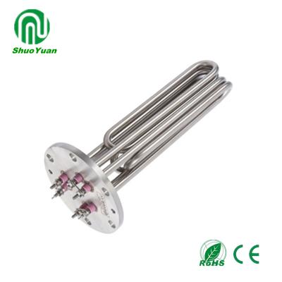 China SUS316 140mm SUS Flange 12KW/18KW/24KW Electric Heating Tube for Steam Boiler, 140MM Round Main Heating Element for Garment Industry for sale