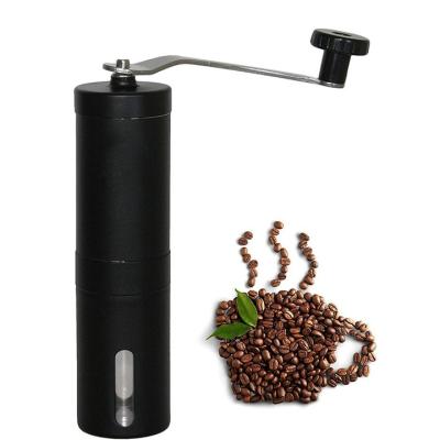 China Core Homeware Kitchen Use Adjustable Grinding Mirror Polished Customized Logo Stainless Steel Black Coffee Grinder for sale