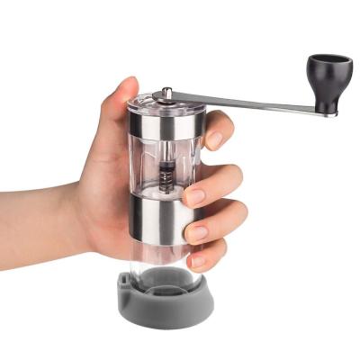 China Adjustable Core Coffee Grinding Tools Hand Crank Precise Coarseness 6 Stainless Steel Portable Espresso Manual Coffee Grinder With Conical Ceramic Grinds for sale