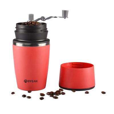 China Hot Selling Adjustable Grinding Mini Portable Semi Automatic Outdoor Core Hand Cranked Coffee Machine for sale