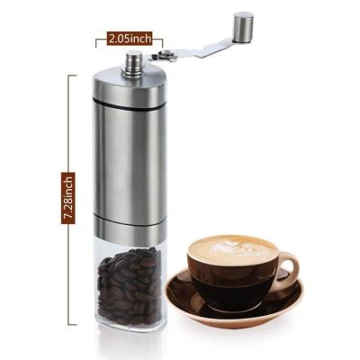 China Commercial Core Mini Coffee Grinders Manual Commercial Espresso Coffee Adjustable Burr Stainless Steel Hand Crank Grinding Ceramic Coffee Grinder For Sale for sale