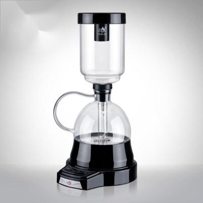 China Hotel Kitchen Classic 500ml Siphon Electric Coffee Maker Home Heat Resistant Glass Pot Siphon Coffee Maker for sale