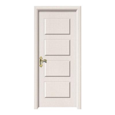 China Sound Insulation Shaker Style White Painted Bedroom Single Doors Interior Solid Wood Doors for sale