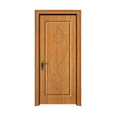 China Simple Simple Sound Insulation Wood Designs Modern PVC Interior Doors Bedroom Internal Flush Room Wooden Door for sale