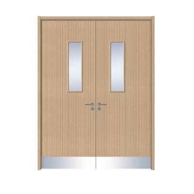 China Waterproof Fiberglass PVC Double Leaf Wood Interior Bathroom Waterproof Door Designs for sale