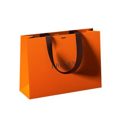 China Wholesale Custom Luxury Recyclable Logo Cardboard Logo Cardboard Bag Gold Foil Gift Bags Recyclable Shopping Paper Bags for sale