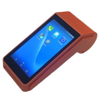 China Black And White Touch Screen Payment Tablet POS Terminal 4G Android Smart Handheld Mobile POS With Printer for sale