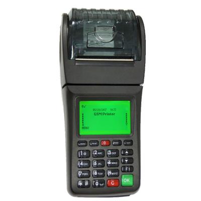 China Black And White Mobile POS Refill Machine USSD Handheld Terminal SMS Printer for sale