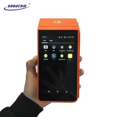 China POS Touch Screen Restaurant Android Mobile Terminal POS With POS Thermal Printer Quad Core Corte A7 1.1GHz for sale