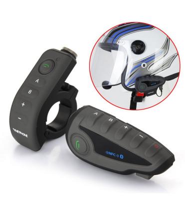 China Motorcycle Riders Motorcycle Bluetooth Helmet Headset For 5 Riders Intercom With NFC Controller FM V8 BT Intercom Remote 1200M Intercomunicador for sale