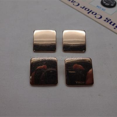 China Dry Cleaning Factory Price Square Shape Gold Flat Cap Snap Button For Jacket for sale