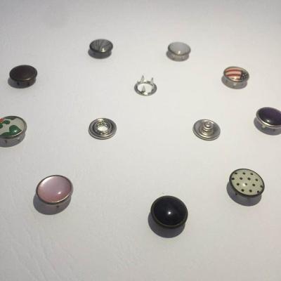 China Custom Dry Cleaning Color Metal Four Part Bead Snap Crotch Button For Garment for sale