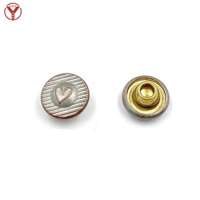 China 9MM Nickel Free Cap Rivet In Barrel Plating Copper Tin Color for sale