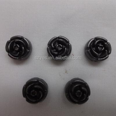 China 2017 Wholesale Dry Cleaning 8mm Flower Shape Black Rivet for sale