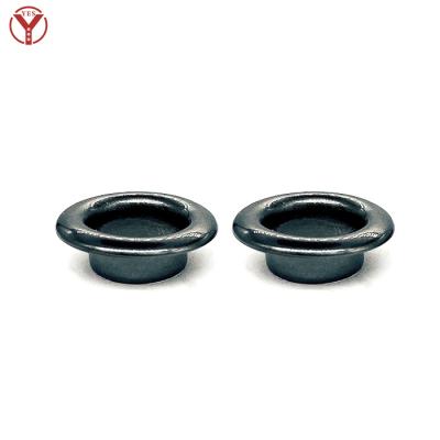 China Outer size nickel free 13.8 mm round cambered eyelet in barrel plating black nickel for sale