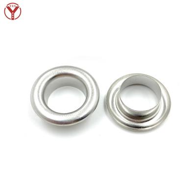 China Nickel free outer size 20mm, 12.5 mm inner round eyelet in barrel plating shiny sliver color for sale