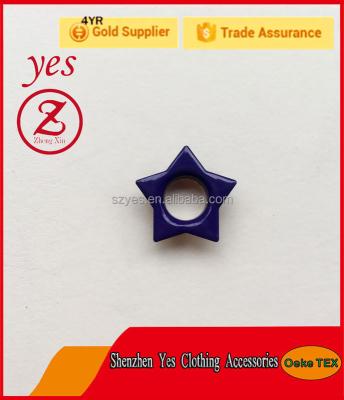 China Wholesale Nickel Free Colorful Five Star Metal Press Eyelet For Clothes for sale