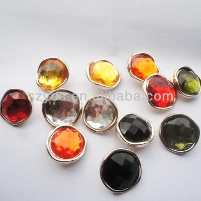 China Colorful dry cleaning rhinestone garment button, sewing button, decoration button for sale