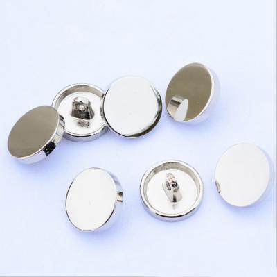 China Dry Cleaning Leg Type Sew Button With Hang Plating Silver Color for sale