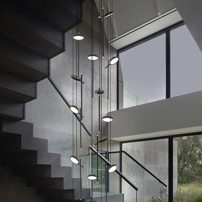 China Modern Decoration Staircase Chandelier Duplex Villa Attic Chandelier Interior Designer Villa Staircase Indoor Lighting Building Pendant Light for sale