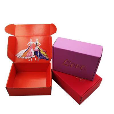 China Colorful Recyclable Wholesale Custom Both Sides Printing Clothing Cardboard Mailer Packaging Mailing Boxes for sale