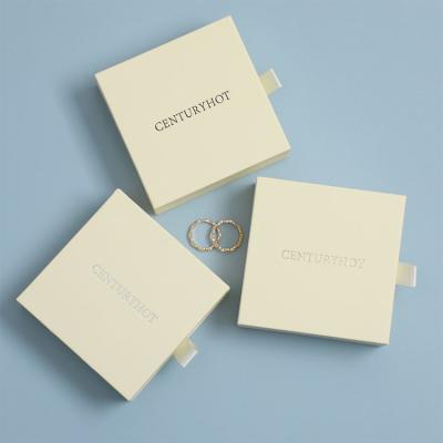 China Recycled Materials Wholesale High Quality Luxury Cardboard Drawer Necklace Jewelry Gold Foil Packaging Boxes With Foam for sale