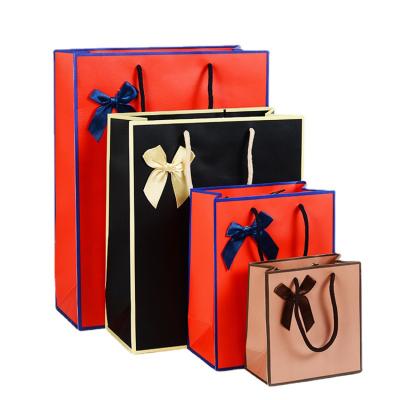 China Gloss Matte Laminated Luxury Boutique Gift Recyclable Custom High Quality Premium Paper Shopping Bag With Logo for sale