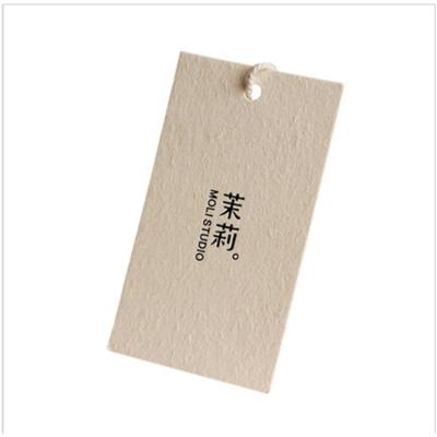 China Recyled Recycled Coated Paper Luxury Embossed Custom Paper Price Hang Tags Shoes Jeans Garment Bags Clothing for sale