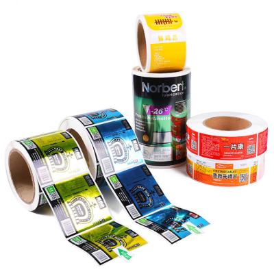 China Juice Sticker Printing Packaging Glossy Custom Adhesive Waterproof Label Drinks Glossy Labels Sticker for sale