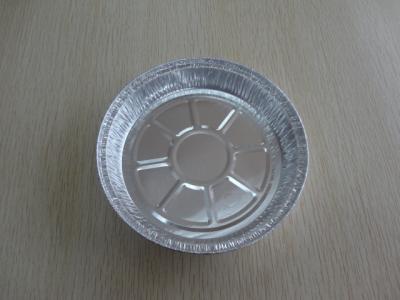 China Het Bakselpannen van de snel Voedsel verwarmen de Beschikbare Aluminiumfolie, Verzegelbare ronde foliecontainers Te koop